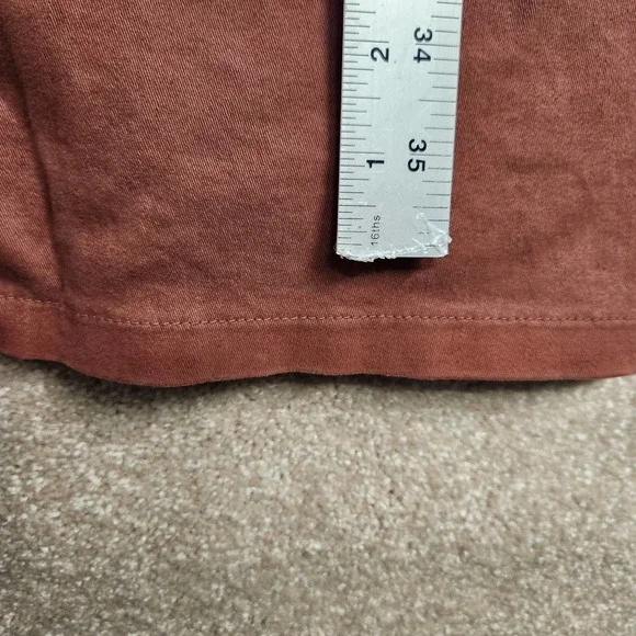 Forever 21 Brown Denim Plunging Neckline Cross Back Mini Dress Size 3X NEW - Picture 4 of 5